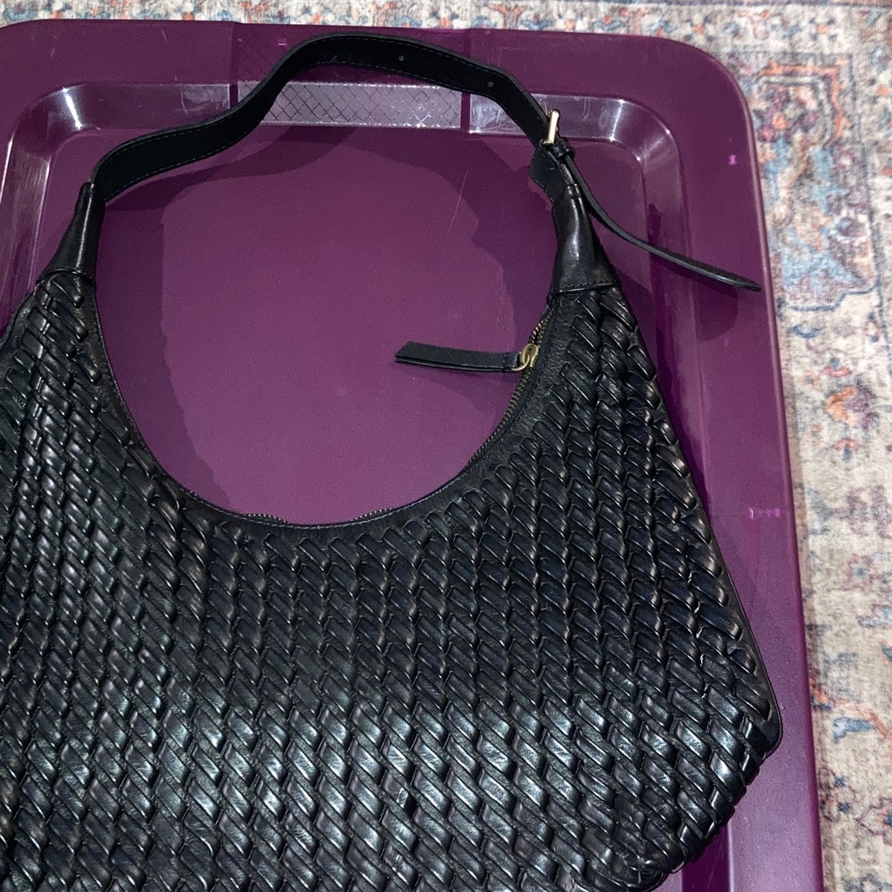 Elegant Black Woven Women's Bag